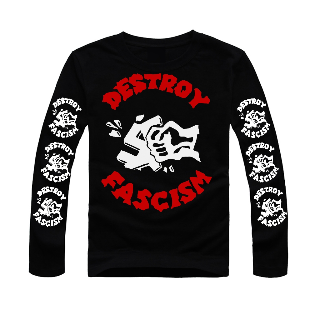 Lot De 10 Autocollants PVC "Destroy Fascism" - 5x15 Cm - Résistants Aux Intempéries - Pour Voiture, Casier, Etc.