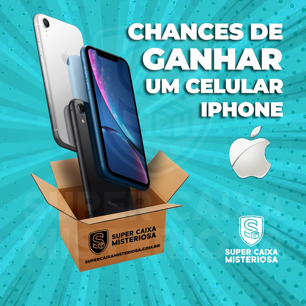 SUPER CHANCES GANHAR IPHONE ITENS CAIXA SURPRESA APPLE, XIAOMI, JBL Aleatória Eletrônico q21