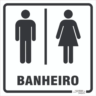 Placa De Sinalização | Banheiro | 20x20