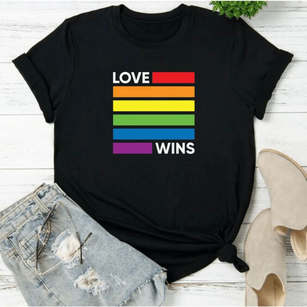 T-Shirt Unissex Cores Arco íris Camiseta Love 100%Algodão