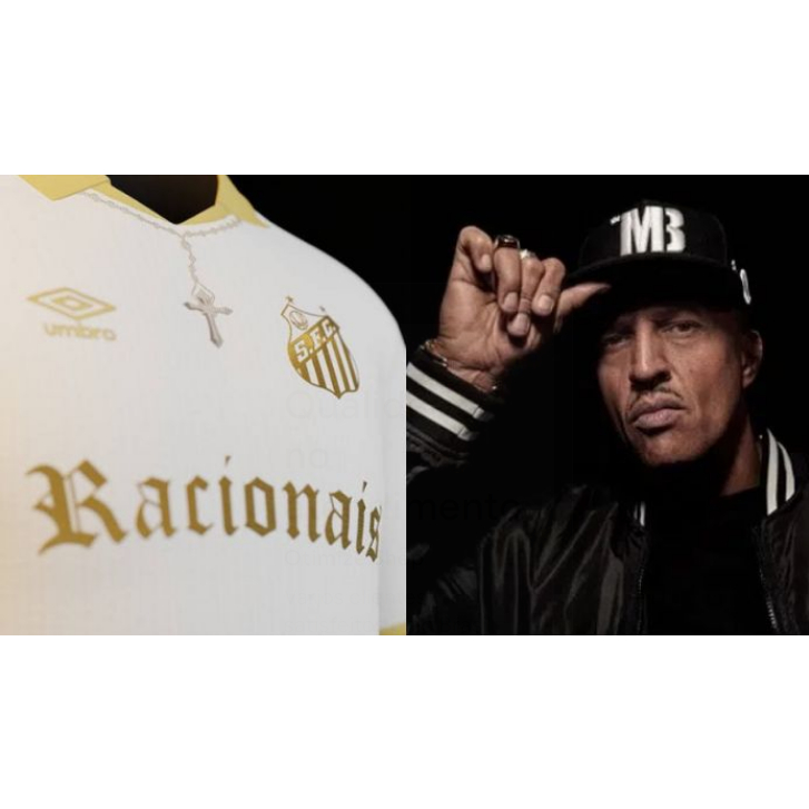 Camiseta Racionais MC Santos Polo 2023 Futebol Hip Hop