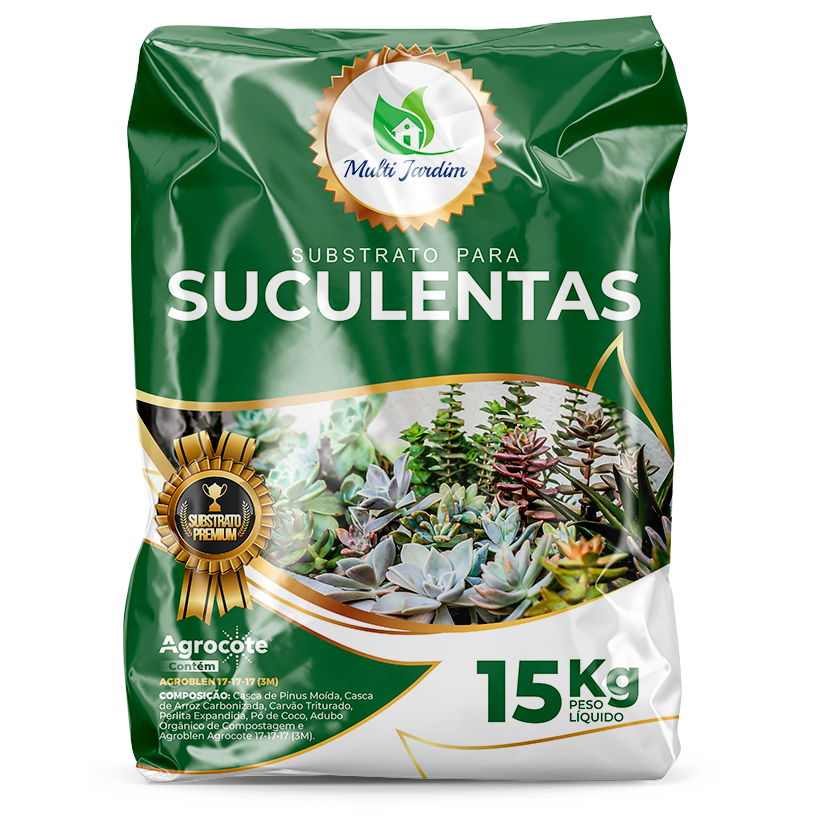 Substrato para Suculentas e Cactos Multi Jardim Premium - Embalagem 15kg = aproximadamente 42 Litros