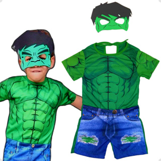 Fantasia Infantil Hulk com Máscara - Lojinha da Vivi - Roupas