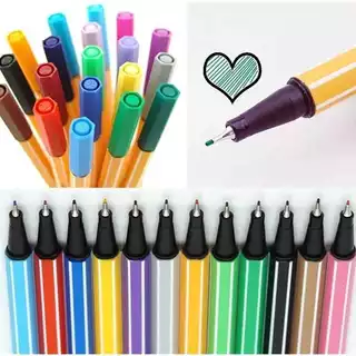 Kit de canetas com 12/24 cores Fine Line Coloridas Ponta Fina 0.4 mm Fineliner