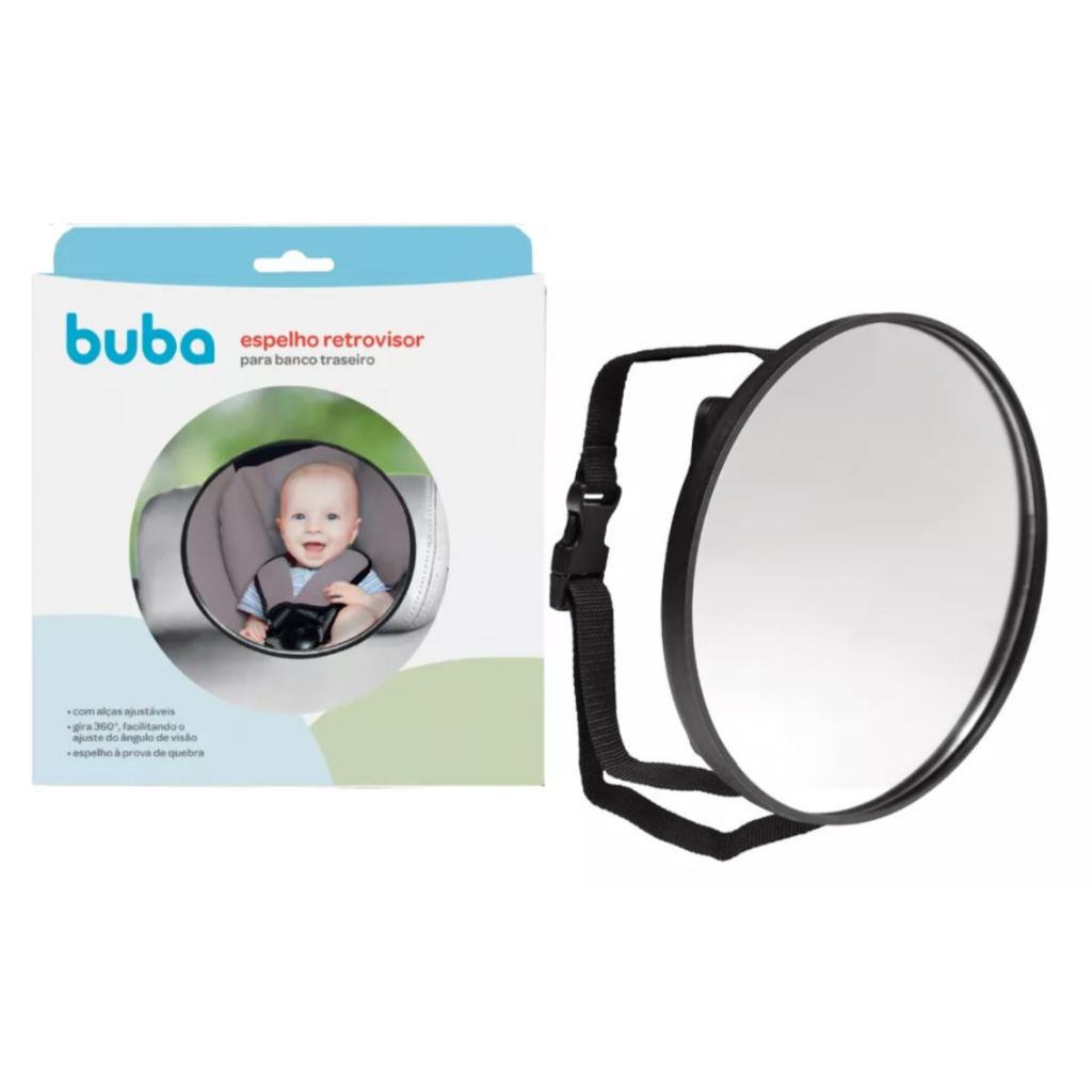 Espelho Retrovisor Multikids Baby Para Banco Traseiro Baby Look Preto -  BB181