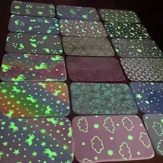 Tapetes Luminosos para quarto Sala de Estar/ Banheiro/ Quarto- Antiderrapantes e Super Absorvente- Brilha no Escuro