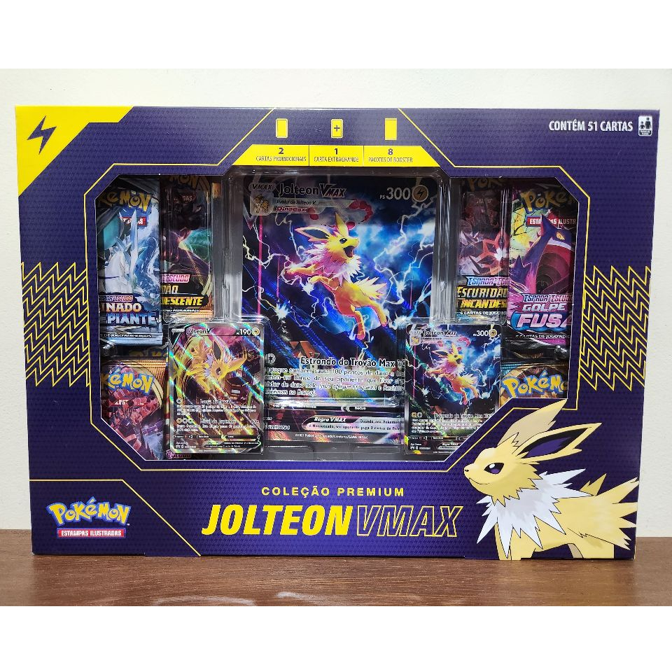 Box Pokemon Coleção Premium Jolteon VMAX | Shopee Brasil