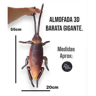 Almofada 3D inseto simulação barata gigante