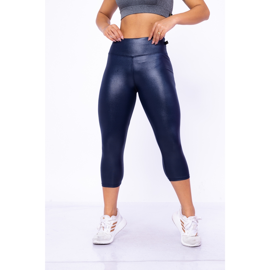 Calça Corsario Em Cirre /Com Brilho Academia Fitness