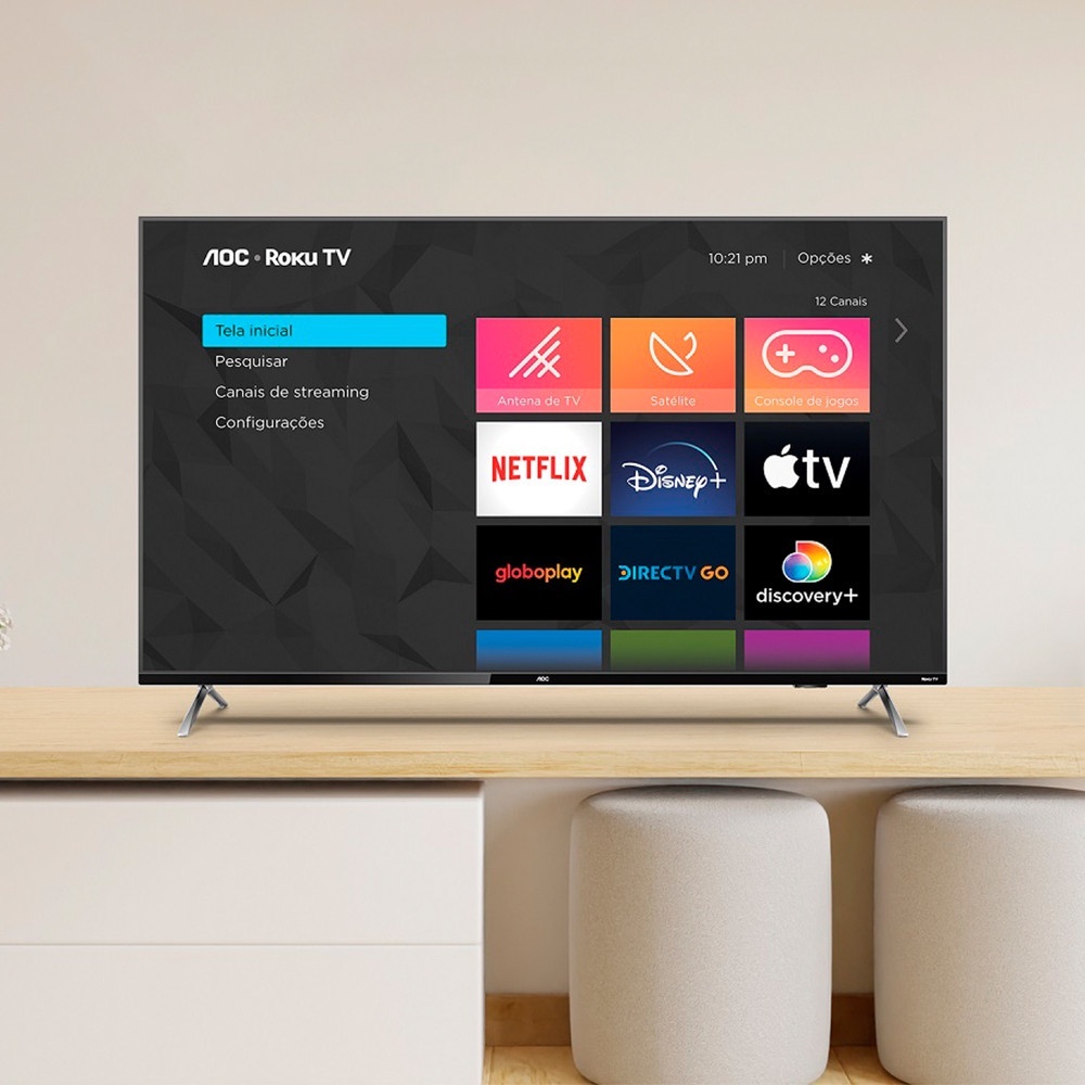Smart TV 50 Polegadas DLED 4K HDR 50U6125 4 HDMI AOC | Shopee Brasil