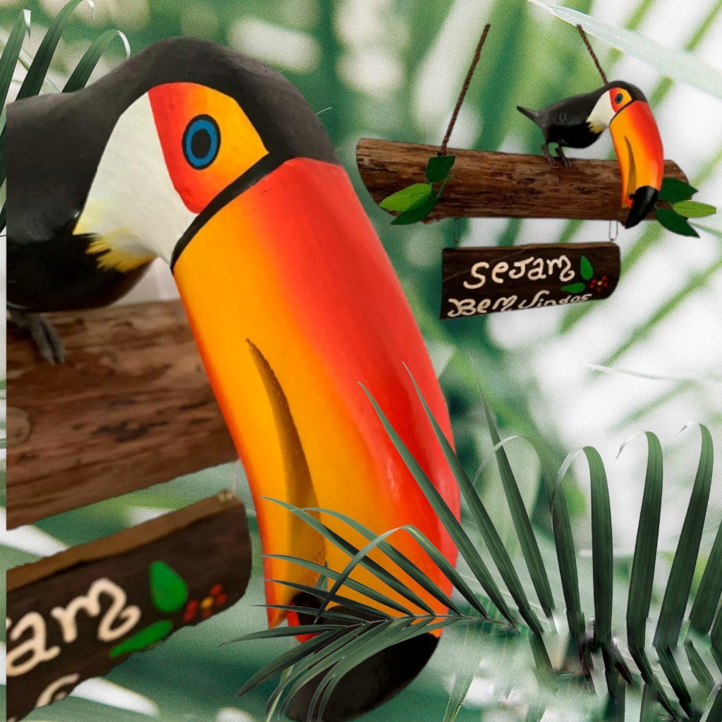 Enfeite Tucano Sejam Bem Vindos Decorações