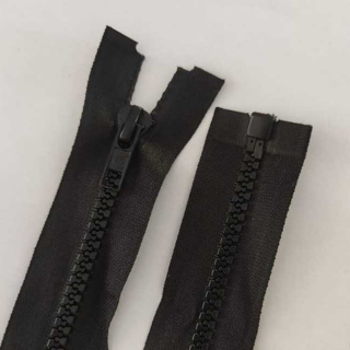 Zíper Tratorado Destacável 80cm #5 Preto