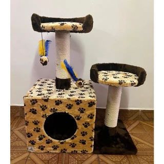 Arranhador Para Gatos Caixa Com 2 Torre varias cores