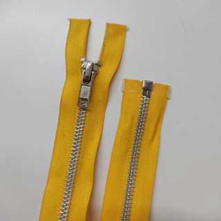 Zíper 30cm Metal Destacável Separável Amarelo