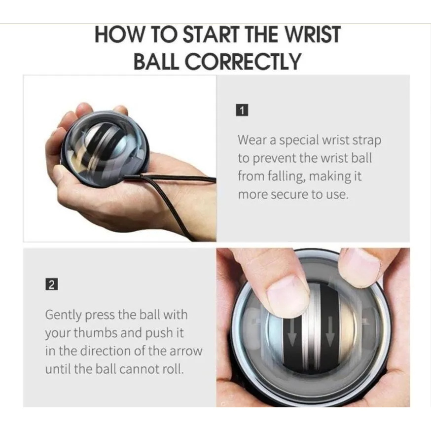 Powerball Giroscópio Bola Exercícios Punho Dedos Braço Power Ball Gy