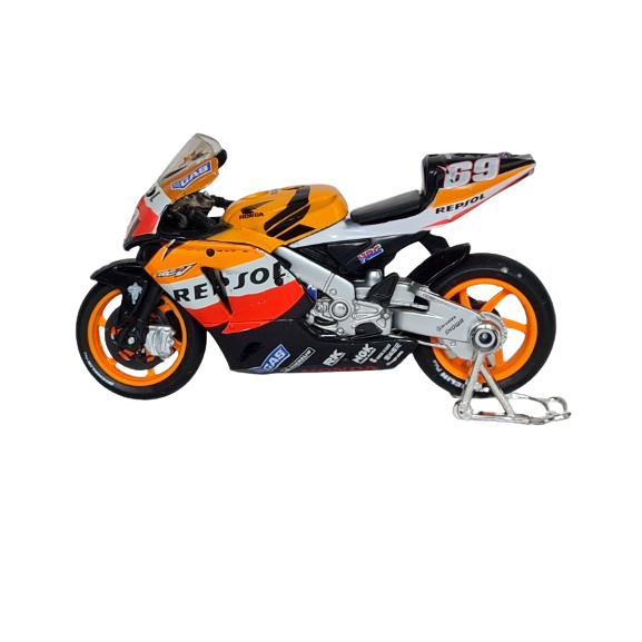 MOTO LARANJA - HONDA REPSOL 2006 - VALENTINO ROSSI - MAISTO 1:18 - LOOSE.