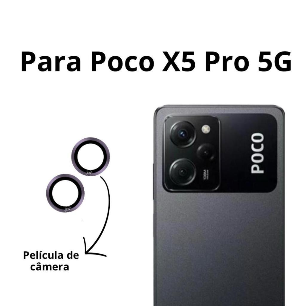 Pelicula Câmera Traseira em Vidro 3D Xiaomi Poco X5 Pro 5G Protetora Anti-Impacto