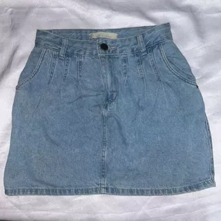 Saia jeans acinturada Aquamar