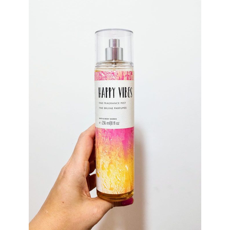 HAPPY VIBESフレグランスミスト236ml BATH&BODYWORKS BBW Happy Vibes