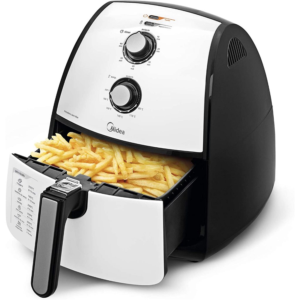 Fritadeira Airfryer Sem Óleo, 4L, Branco Midea