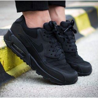 Tênis Nike Air Max 90 Feminino Masculino Preto Branco Oferta Imperdível  Corrida Academia Caminhada Fit