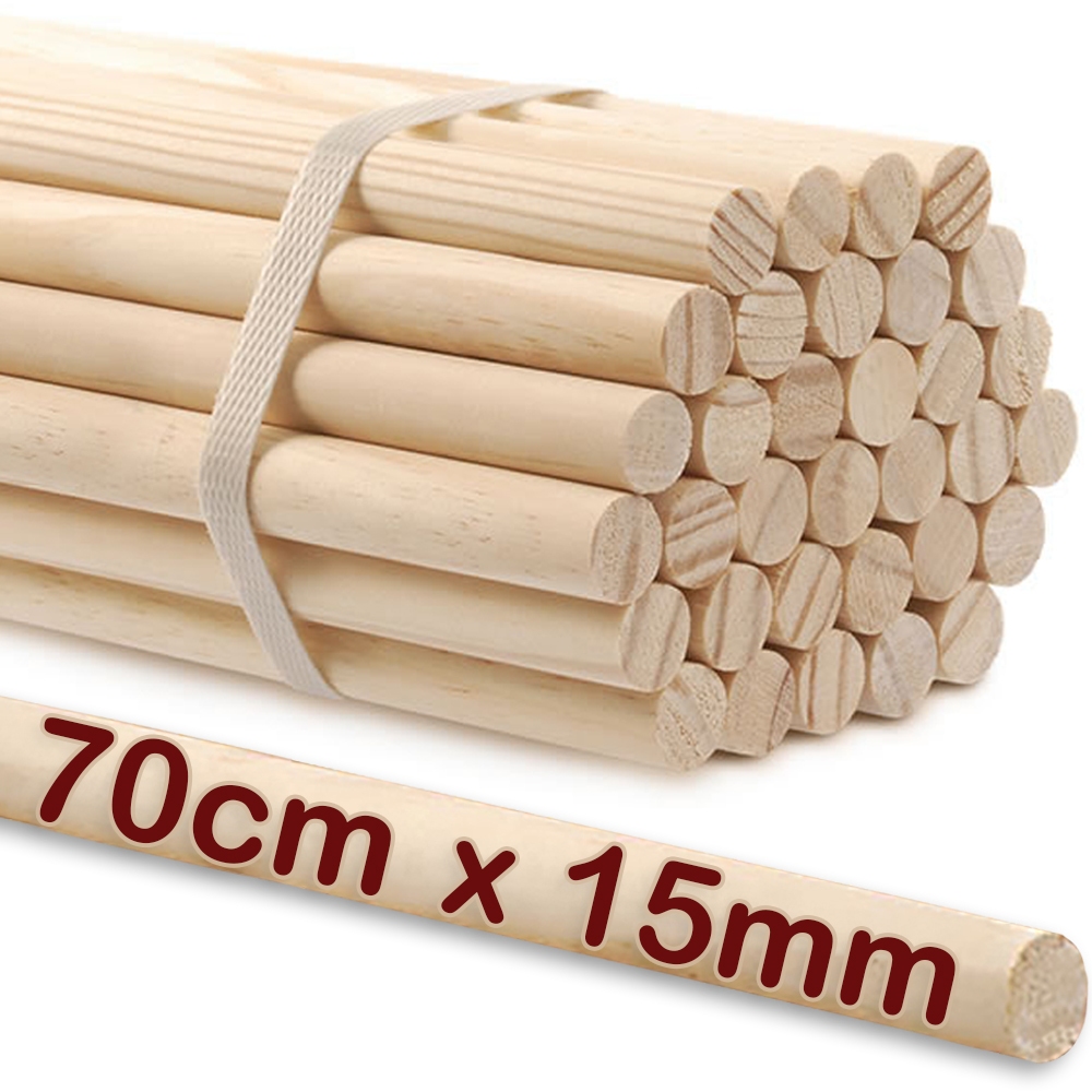 Poleiro Bastao De Madeira Pinus 70Cm X 15Mm