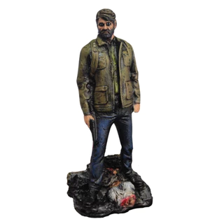 Boneco Joel The Last of Us Colecionável Seriado Jogo Estátua 24cm