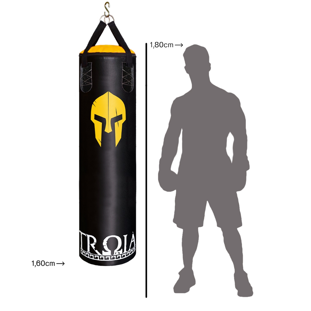 Saco De Pancada Saco de Boxe Profissional Treino Boxe Muay Thai Troia ...