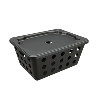 Cesta Organizadora Com Tampa Coza One 1,2 Litros 18,6 x 14,2 x 8,6 cm Preto em Oferta na Shopee