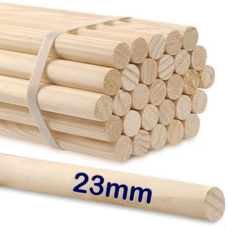 5 Bastões De Madeira Pinus 23MM Vareta Poleiro Macrame Artesanato