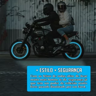Adesivo Friso Refletivo Universal Para Roda Motos E Carros