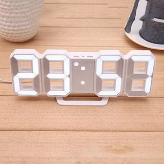 Relógio 3d Led Digital Design Moderno Luz Noturna Mesa De Desktop Decoração De Casa