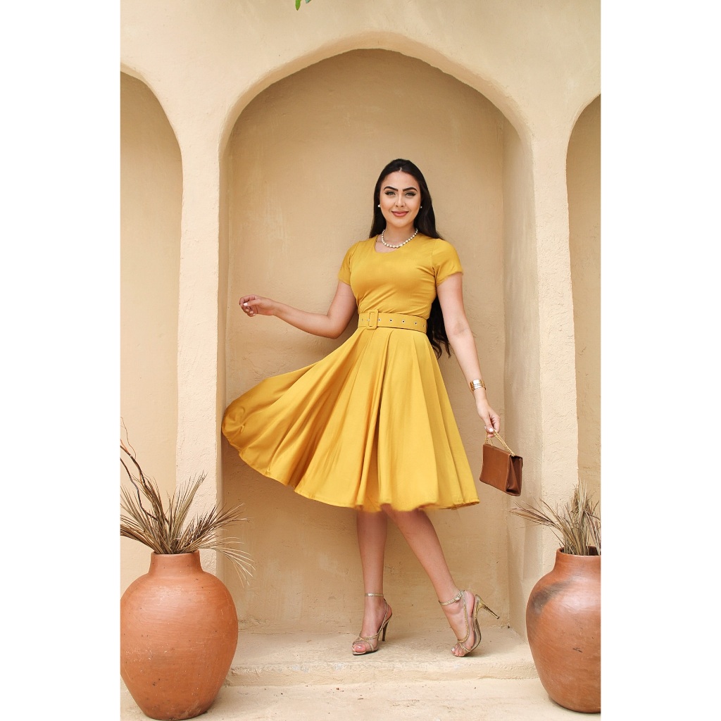 Vestido Godê Vestido Midi Bolinha Vestido Midi Godê Tule Bolinha - Main Image