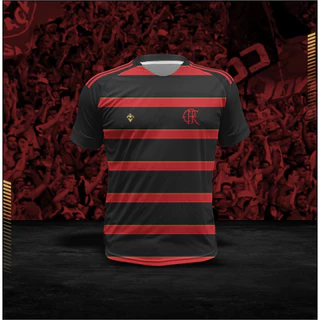 CAMISETA FLAMENGO SOMOS MAIS DE 40 MILHÕES PRETA EURO SLIM MANTOO
