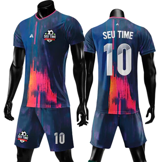 Kit 16 Uniformes De Futebol Personalizados Com O Seu Time Campo Futsal PP ao XG Camisa E Short Adulto completo
