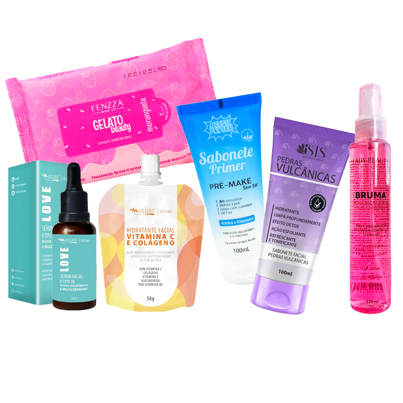 Kit SkinCare Limpeza de Pele Cuidados Facial Iniciante | Shopee Brasil