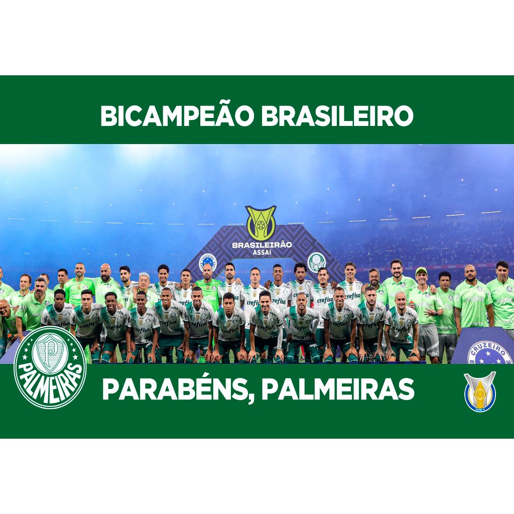 Poster Palmeiras campeão brasileiro 2023