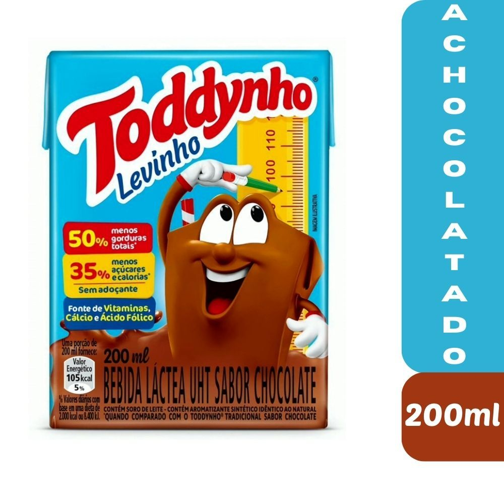 Bebida Láctea Uht Chocolate Toddynho Levinho Caixa 200Ml - Apoio
