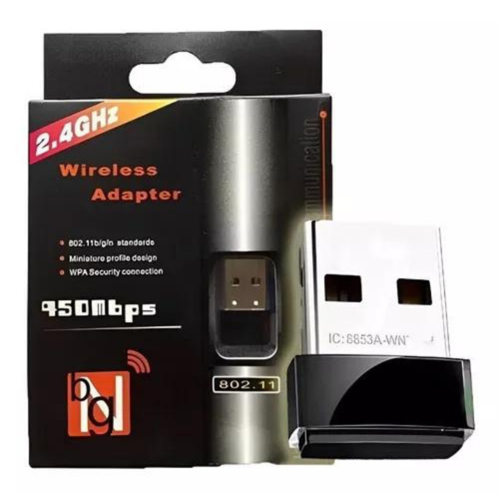 Adaptador Rede Sem Fio Receptor wifi Wireless Usb Nano para notebook pc