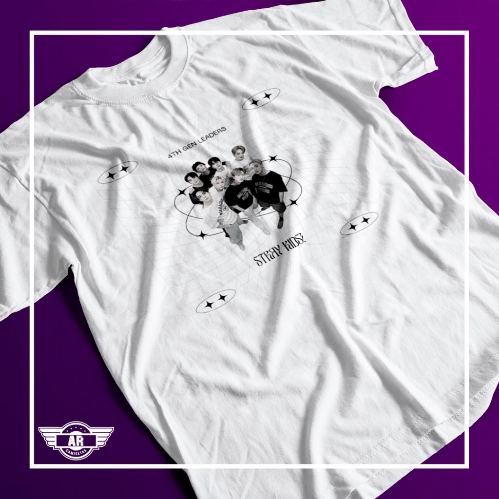 Camiseta Unissex Blusa Estampa Stray Kids 02 Kpop Adulto e Infantil