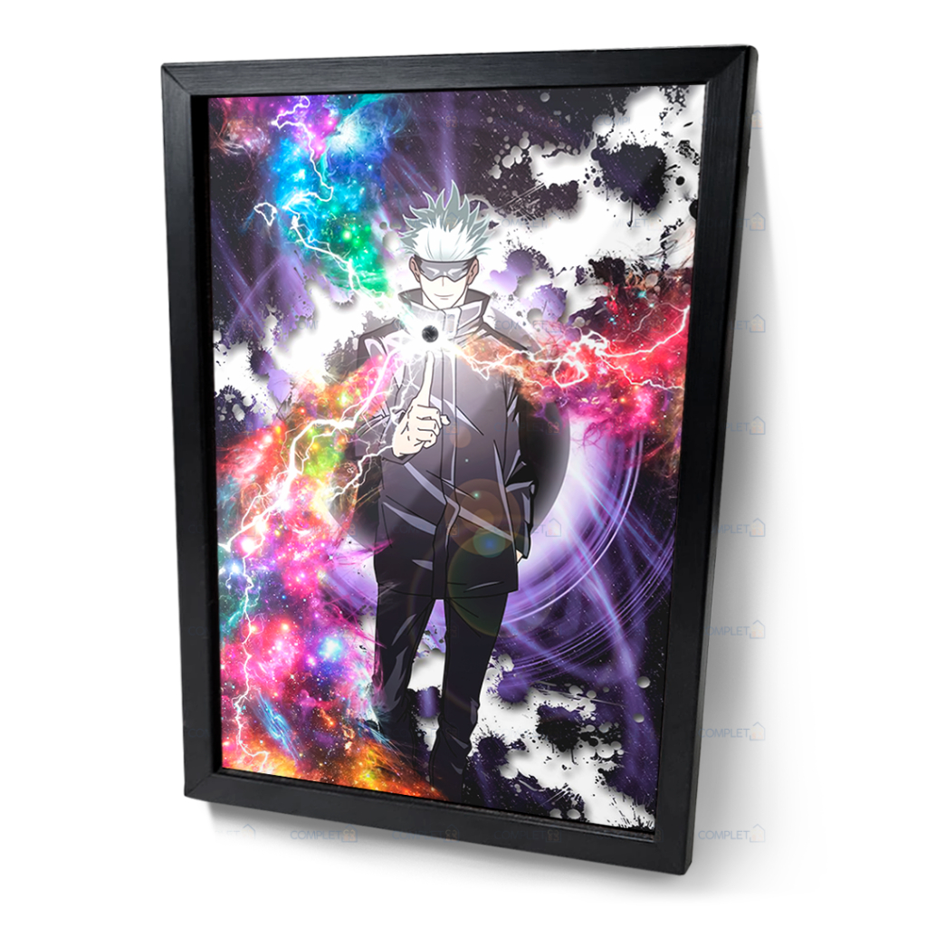 Quadro Satoru Gojo Expansão de Dominio Moldura e Vidro