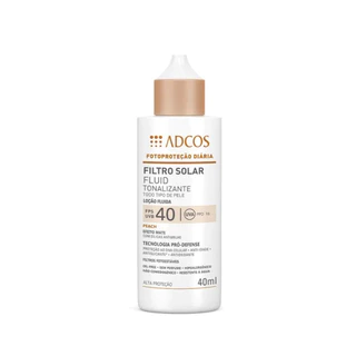 Adcos Filtro Solar Fluid Tonalizante Peach Fps40 40ml