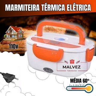 Lonchera eléctrica Lancheira Marmiteira Lancheira marmita elétrica  doméstica carro 12v 110v 1.5l 5L color rojo 40W - 110V/220V