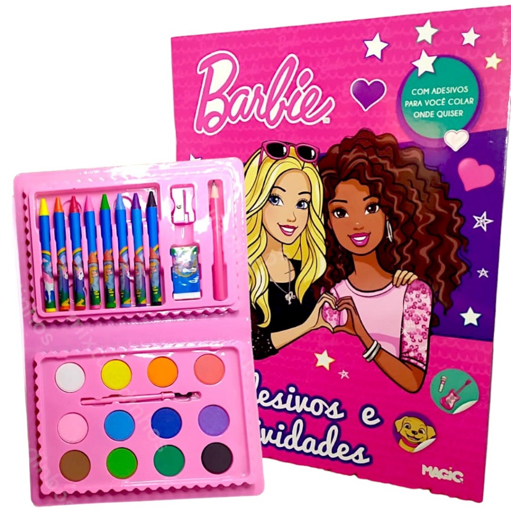 Brinquedo Quadro Para Colorir Barbie Fashion Looks Jogo De Desenho