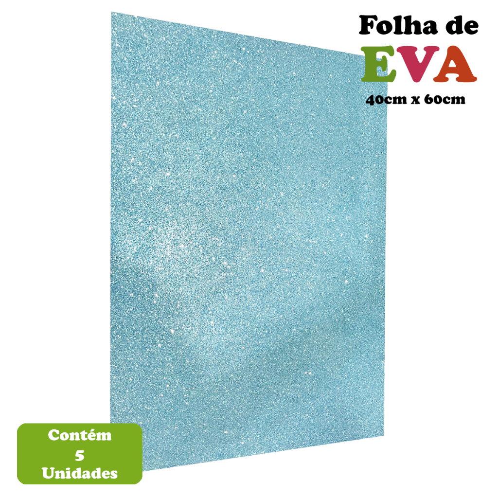 Eva Foam / Foamy / Glitter Eva Rubber 50 X 50 cm - Silver