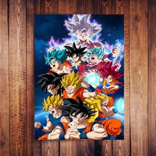 Quadro Metalizado Goku instinto Superior Dragon Ball Super Anime