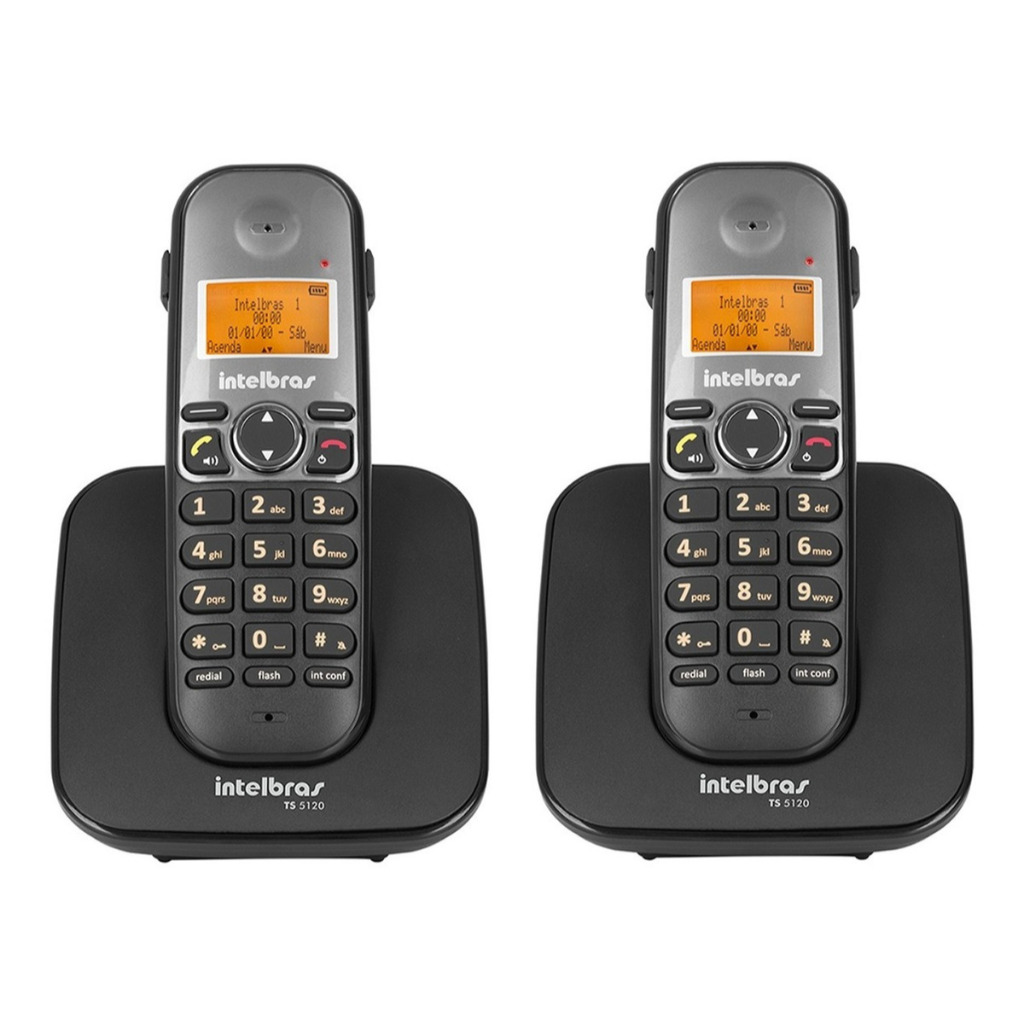 Telefone Sem Fio Preto Intelbras Viva Voz Longo Alcance e 1 Ramal ...
