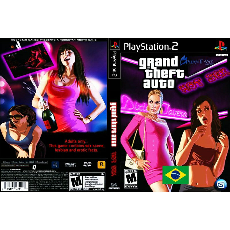 Gta San Andreas Hot Sex Legendado Em Português Para Playstation 2 Ps2 Desbloqueado Shopee Brasil