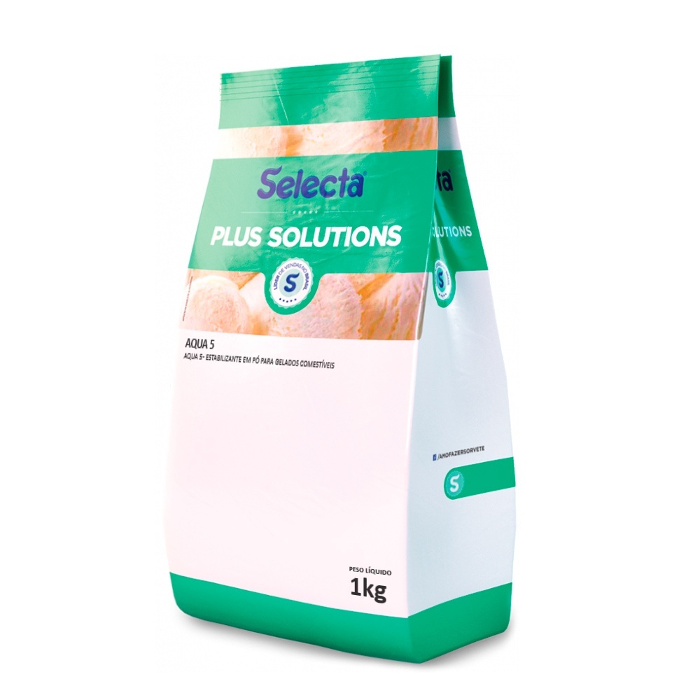 AQUA 5 Plus Solutions Pó Estabilizante P/ Gelado 1kg - Selecta | Shopee ...