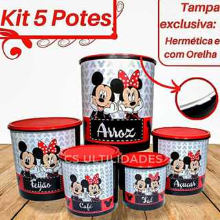 Kit Mantimento 5 Peças Mickey e Minnie